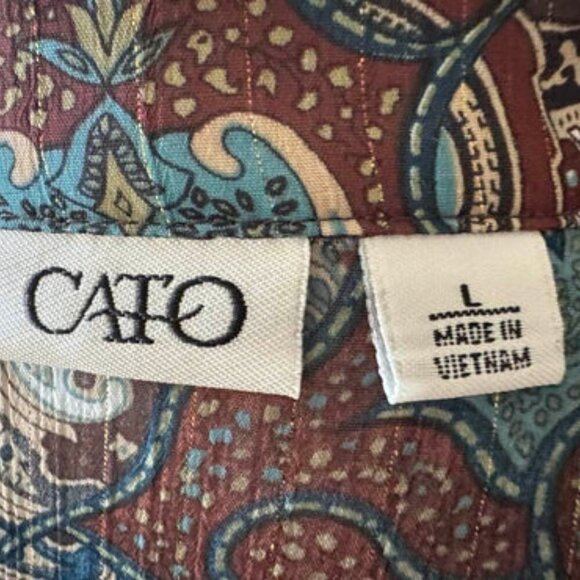 BROWN MULTI COLOR TOP - Picture 3 of 4